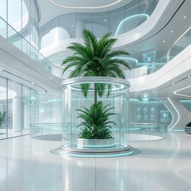 Palm Tree Futuristic Background